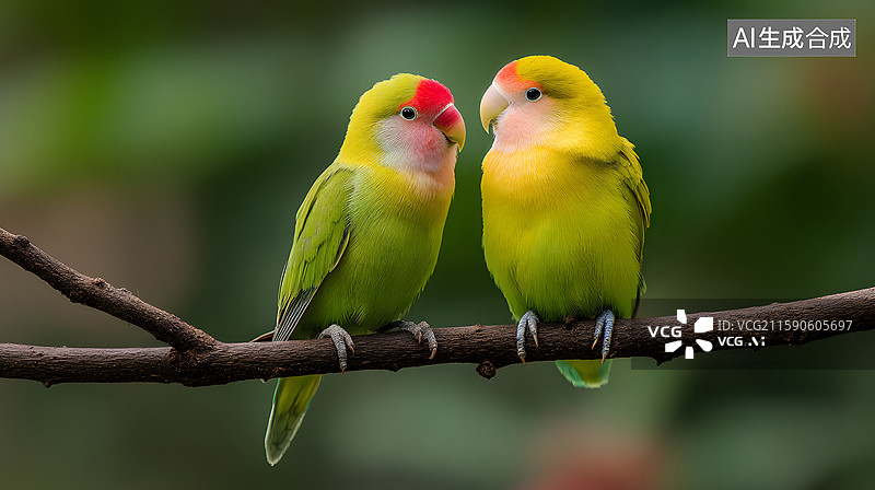 【AI数字艺术】鹦鹉与自然环境和谐共存图片素材