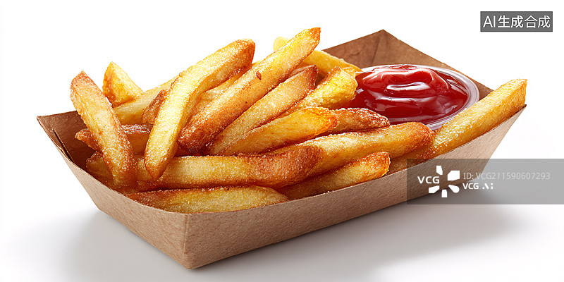 【AI数字艺术】番茄酱与薯条图片素材