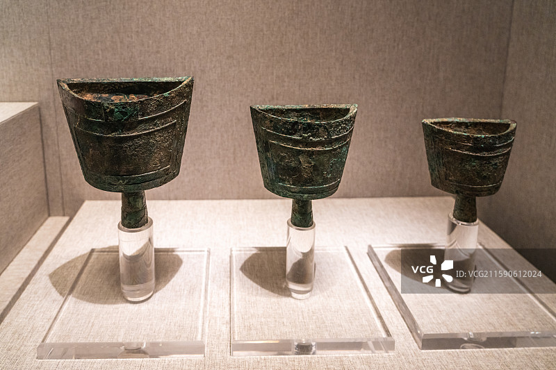 回字纹铜铙（商代后期）河南博物院藏 1968年温县小南张出土图片素材