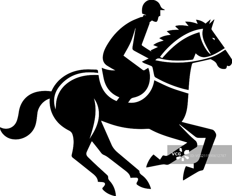 简单的帕里奥赛马图标现代标志图片素材