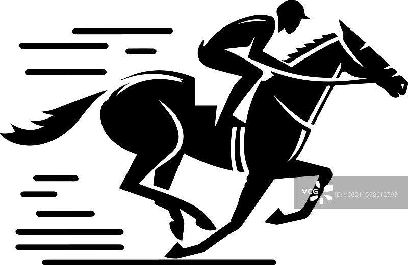 简单的帕里奥赛马图标现代标志图片素材