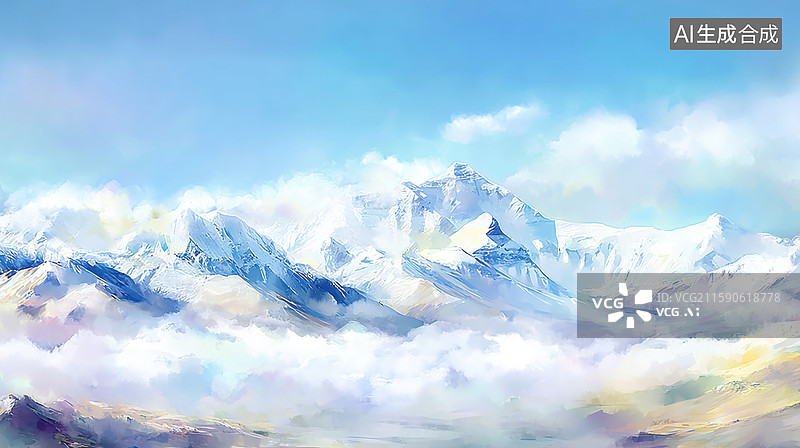 【AI数字艺术】梦幻山林：自然奇观与色彩斑斓的仙境图片素材
