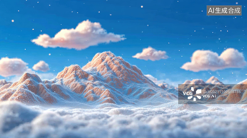 【AI数字艺术】梦幻山林：自然奇观与色彩斑斓的仙境图片素材