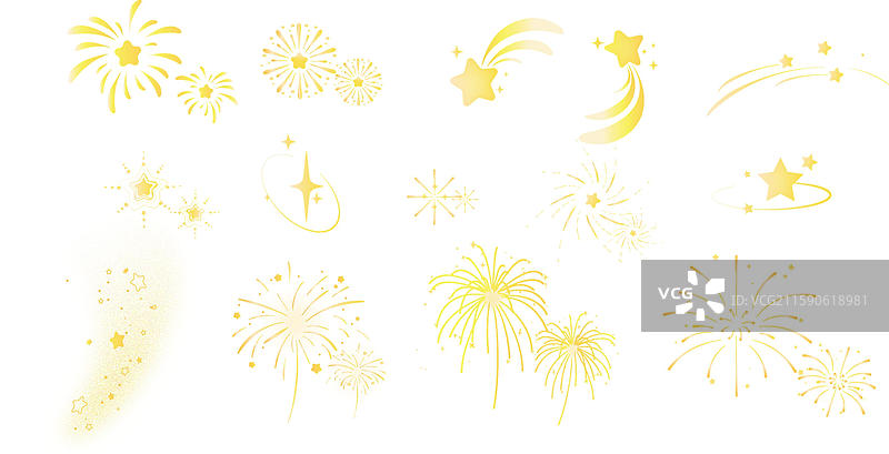 黄色星星烟花素材图片素材