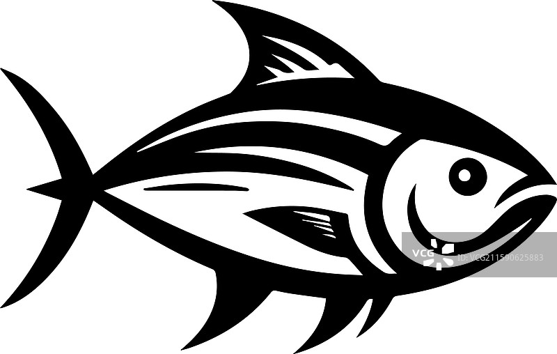 简单的金枪鱼图标现代标志图片素材