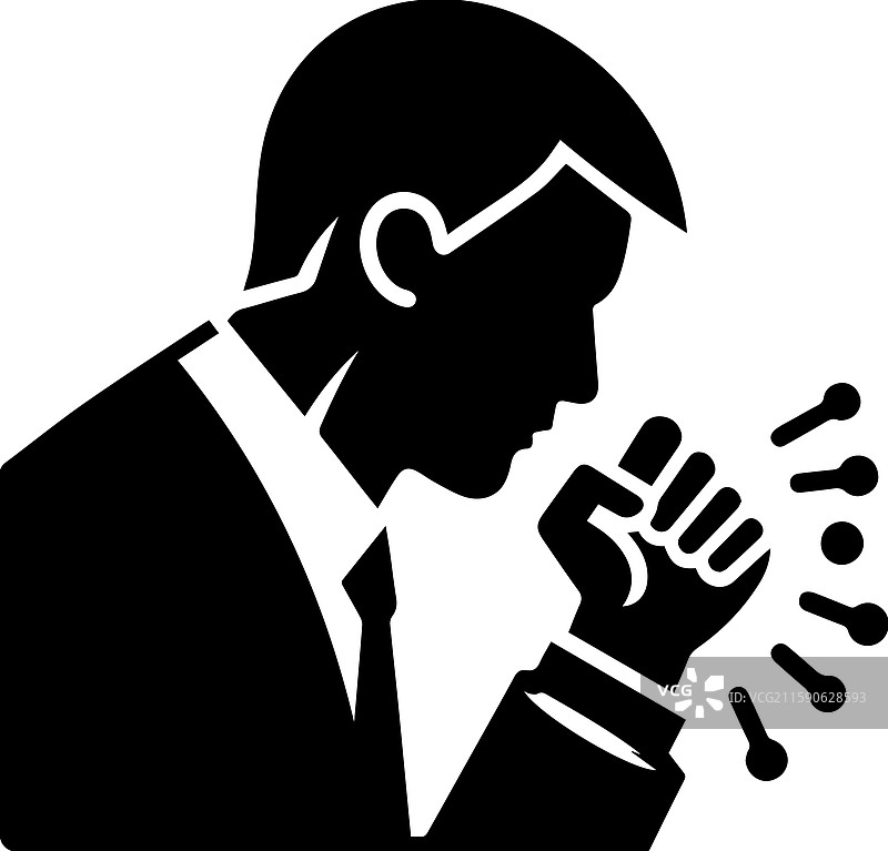 简单咳嗽图标现代标志图片素材