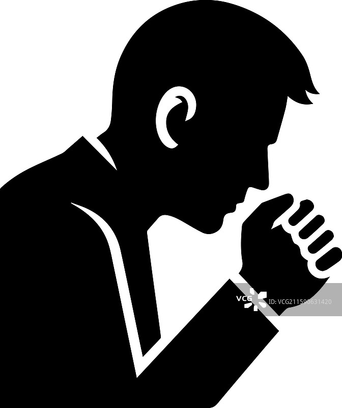 简单咳嗽图标现代标志图片素材