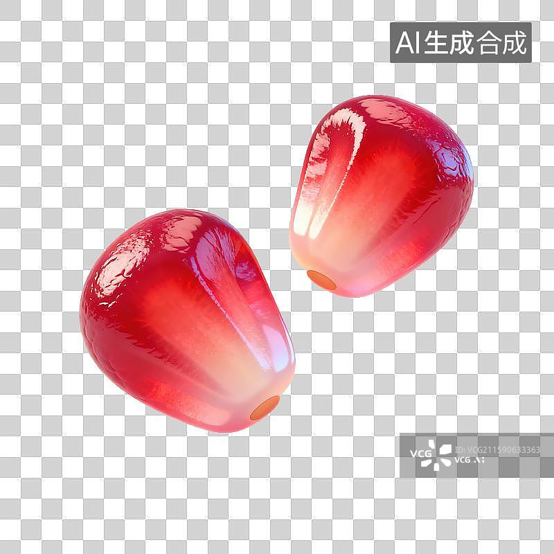 【AI数字艺术】3D卡通石榴籽图片素材