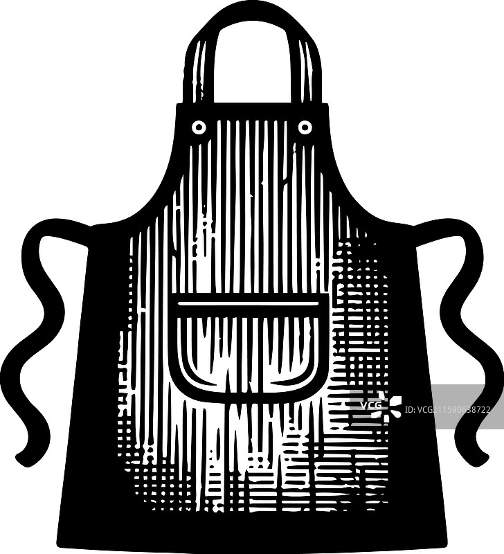 简单的复古传统围裙图标设计图片素材