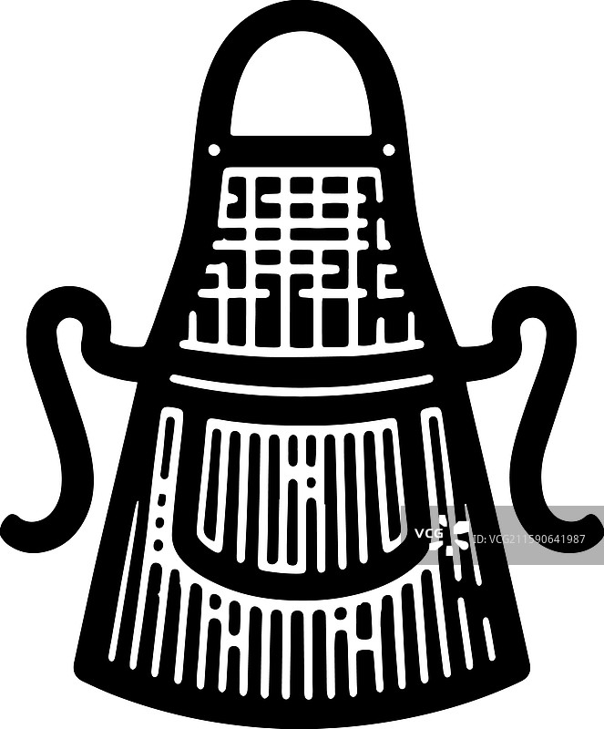 简单的复古传统围裙图标设计图片素材