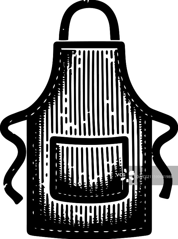 简单的复古传统围裙图标设计图片素材