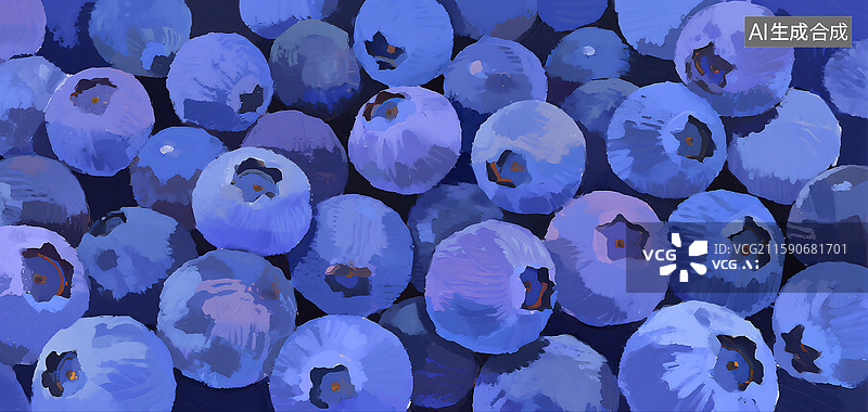【AI数字艺术】蓝莓莓果浆果果汁果肉水果背景壁纸图片素材