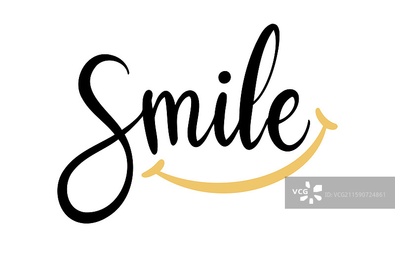 微笑排版文本口号标志字母设计图片素材