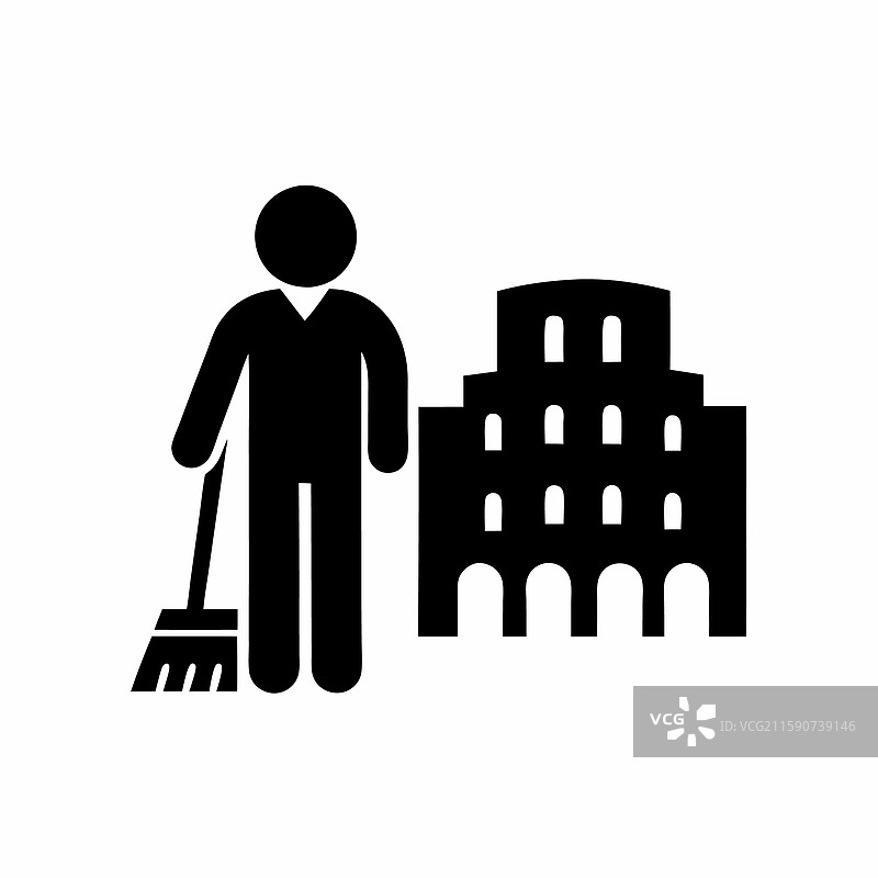 一个失去生存装备的时间旅行清洁工图片素材