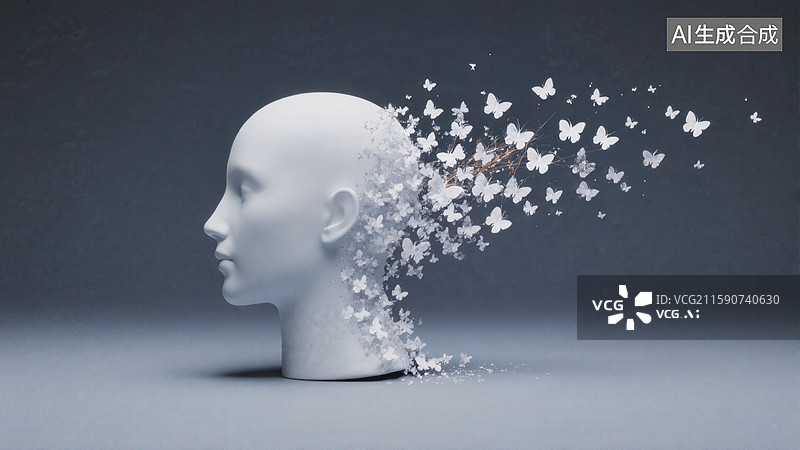 【AI数字艺术】心灵自由飞翔图片素材