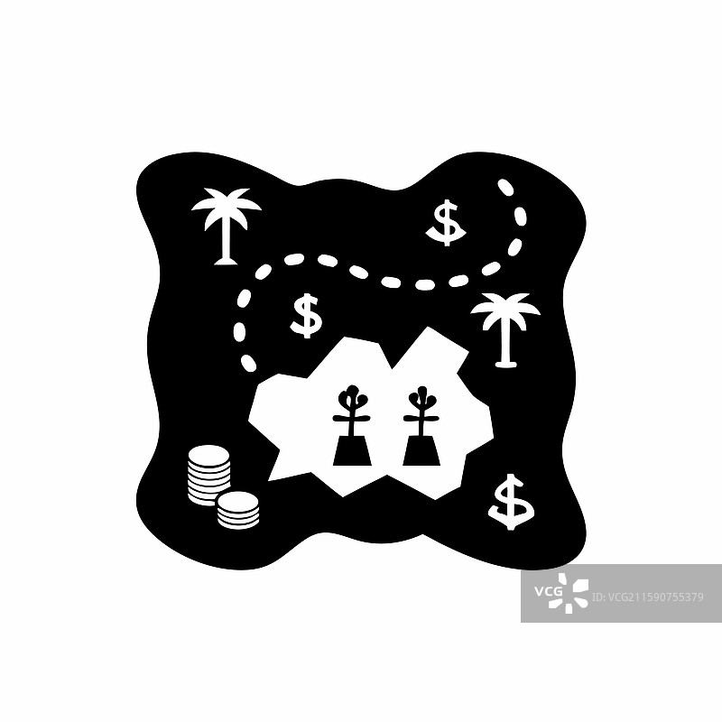 显示通往财富的藏宝图图片素材