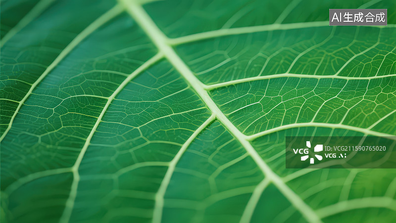 【AI数字艺术】树叶脉络纹理微距特写图片素材