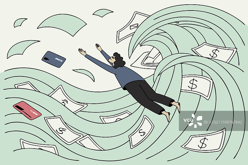 一幅抽象数字画，描绘一个挣扎的人物图片素材