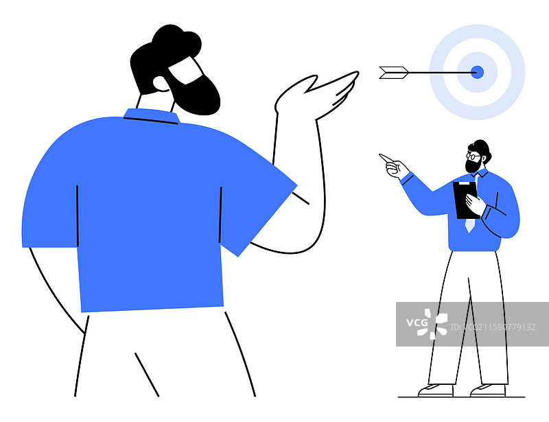 商人展示目标达成与箭头图片素材