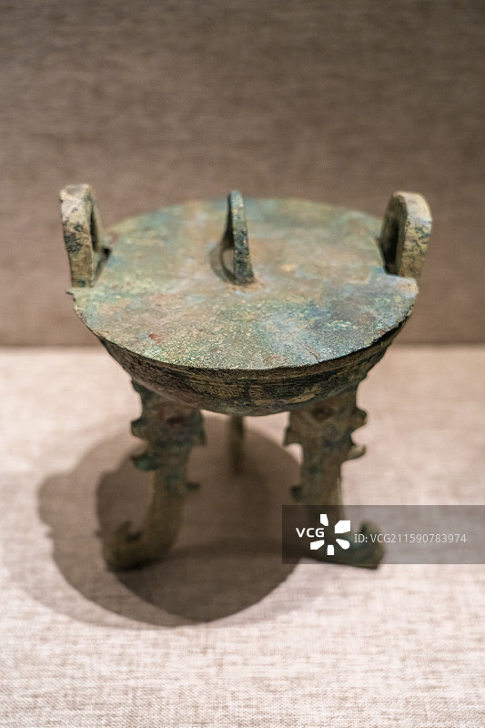 “长子口”扁足铜圆鼎（西周）河南博物院藏 1997年鹿邑县太清宫镇长子口墓出土图片素材