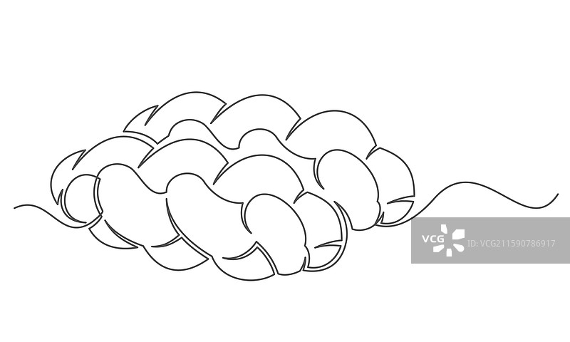 面包圈连续排列在白色背景上图片素材