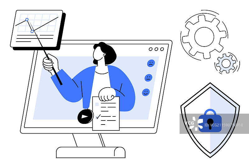 在线演示与数据分析安全图片素材
