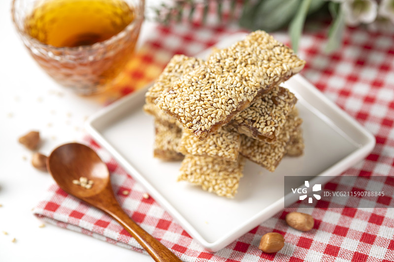 芝麻花生牛皮糖图片素材