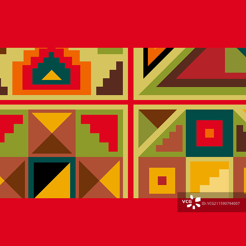 印加灵感的安第斯几何设计图片素材