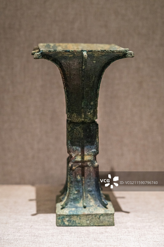 铜方觚（西周）河南博物院藏 1997年鹿邑县太清宫镇长子口墓出土图片素材