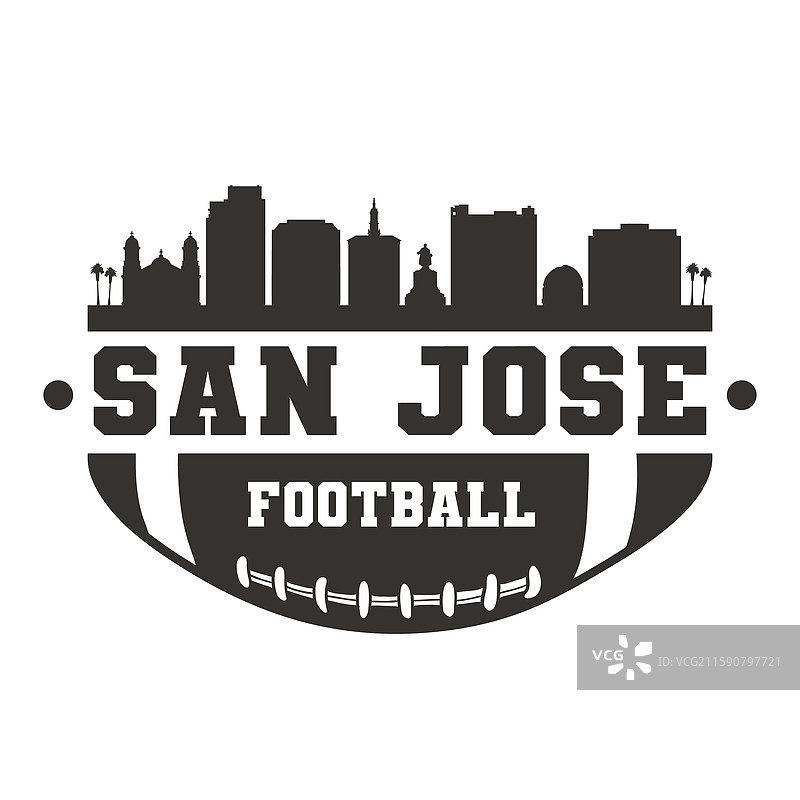 美国加州圣荷西美式足球天际线图片素材