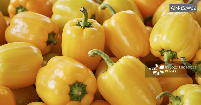【AI数字艺术】黄色灯笼椒蔬菜烹饪烹调香料调味料图片素材