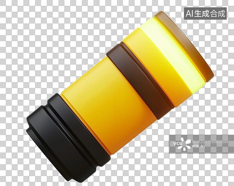 【AI数字艺术】3D粘土手电筒元素图片素材