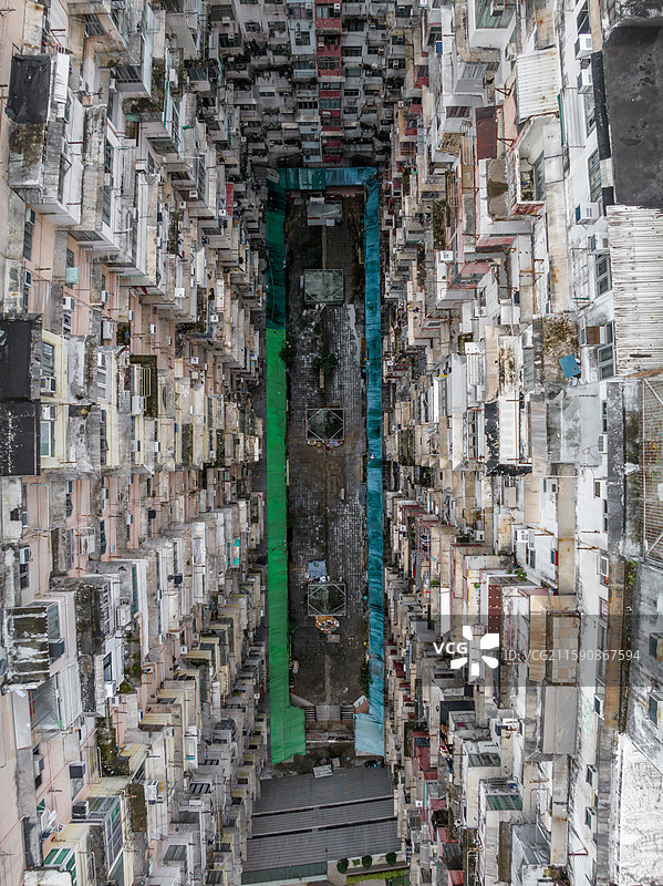 香港怪兽大厦航拍图片素材