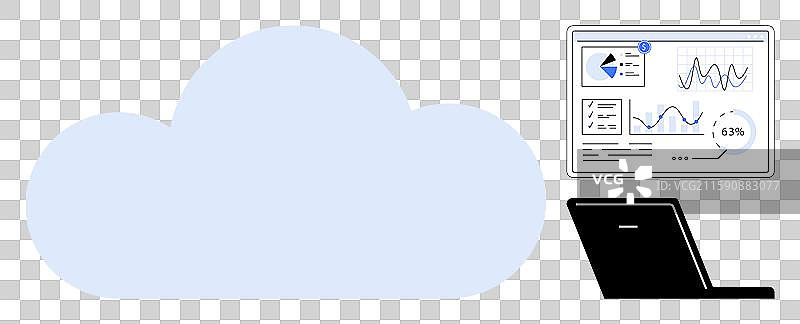云计算与数据分析仪表板图片素材