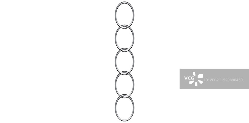 逼真的银色金属链条图片素材