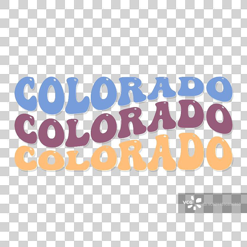 波浪形科罗拉多字母设计图片素材
