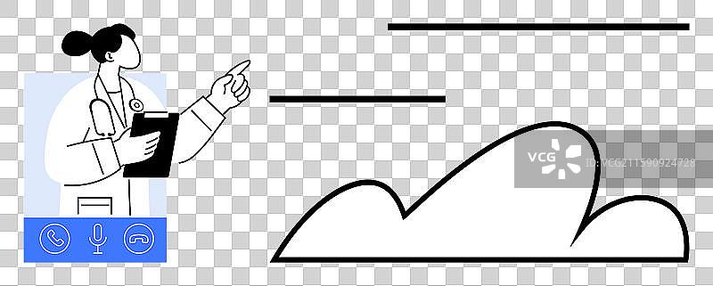 通过云端进行虚拟医生咨询图片素材