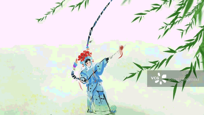 京剧 艺术 刀马旦 水墨画图片素材