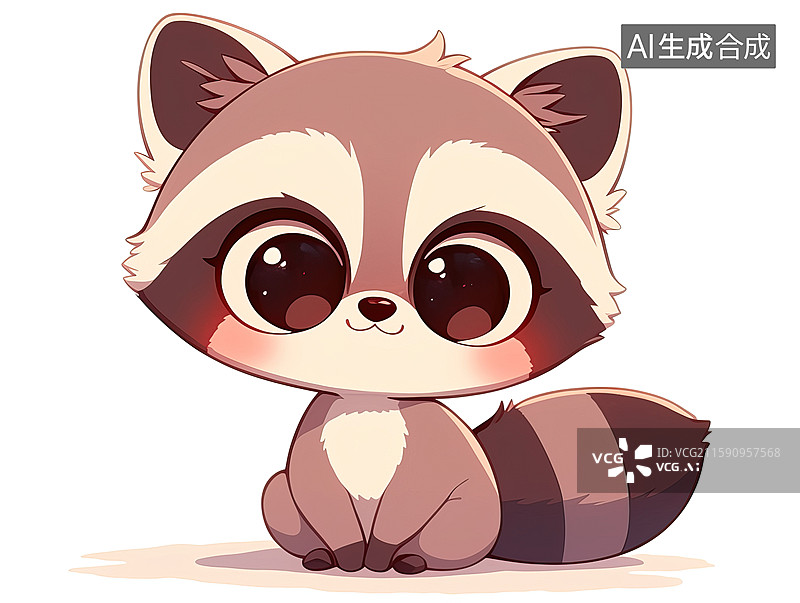 【AI数字艺术】可爱的小浣熊图片素材