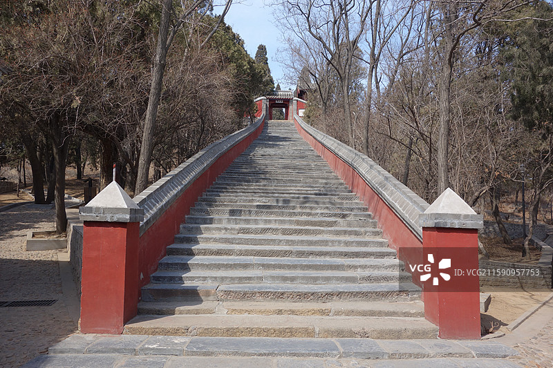 河北省秦皇岛市山海关：孟姜女庙贞女祠108级石阶图片素材