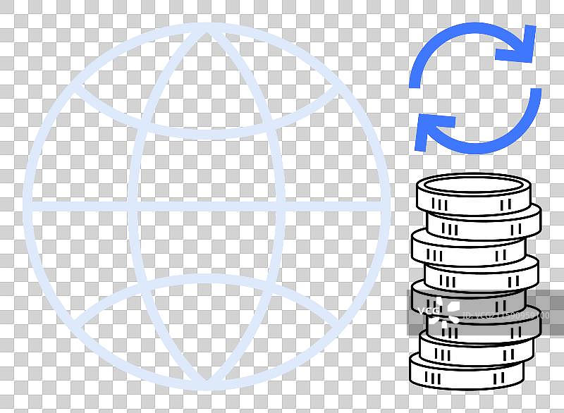 全球金融与货币兑换概念图片素材