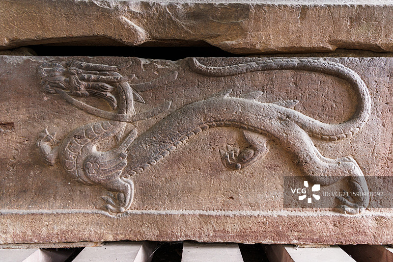 四川雅安芦山县东汉墓葬王晖石棺图片素材