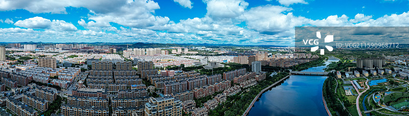 阜新市 细河区 人民公园 太平区 航拍 城市图片素材