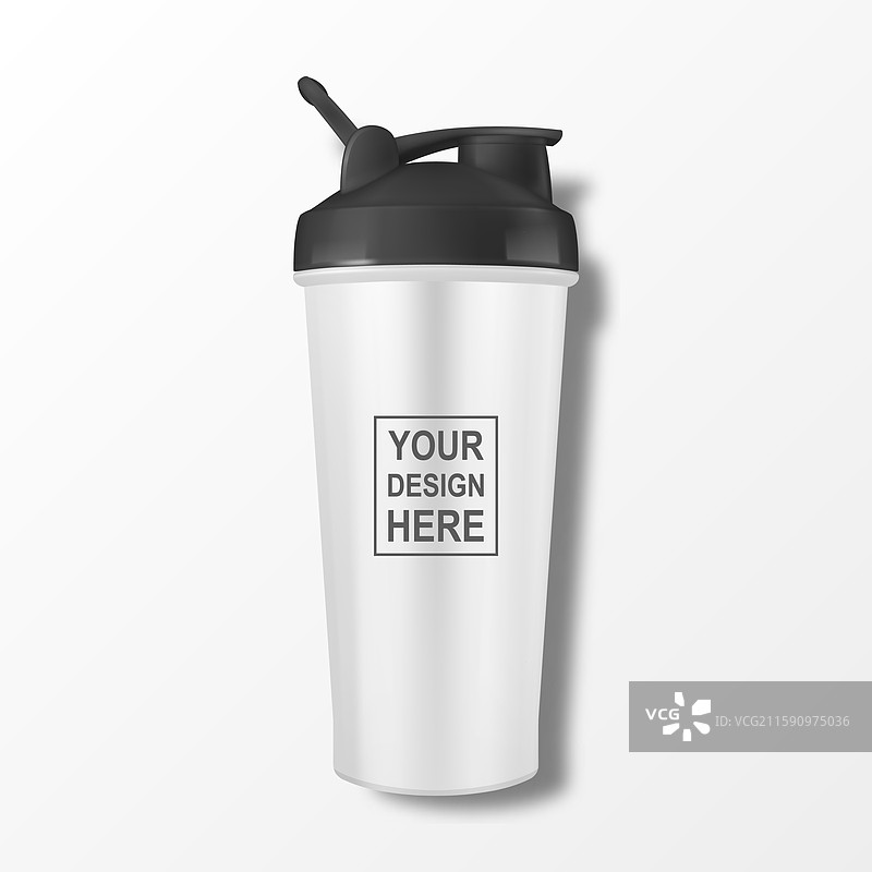 逼真的3D白色空光滑调料瓶图片素材
