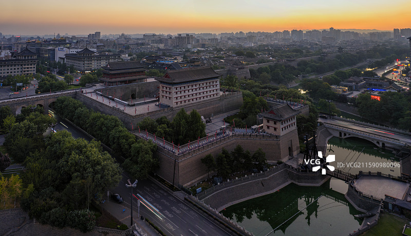 西安城墙永宁门图片素材