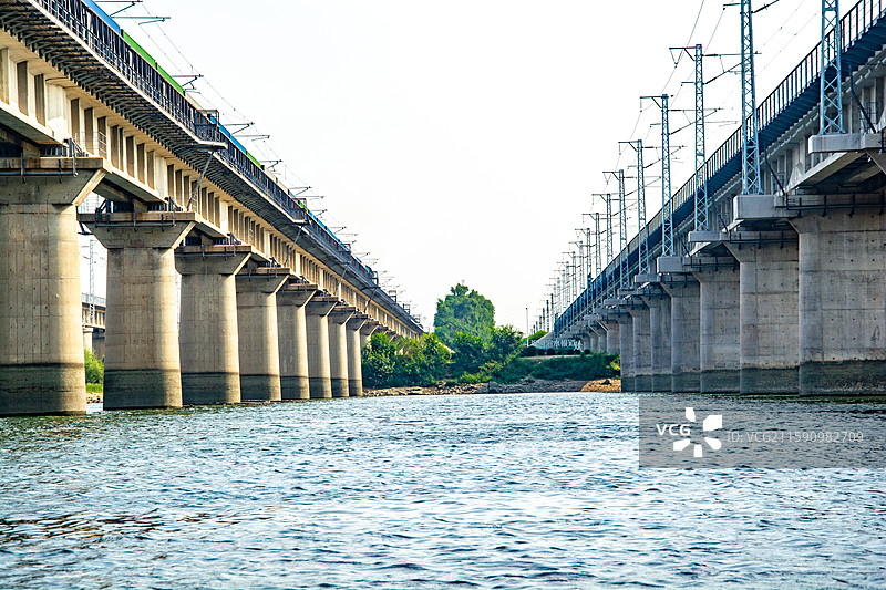 国家铁路运输跨河大桥图片素材