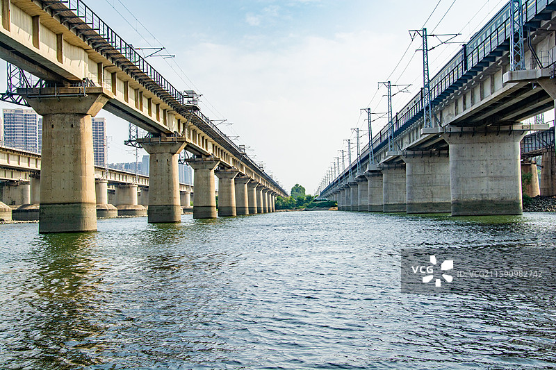 国家铁路运输跨河大桥图片素材