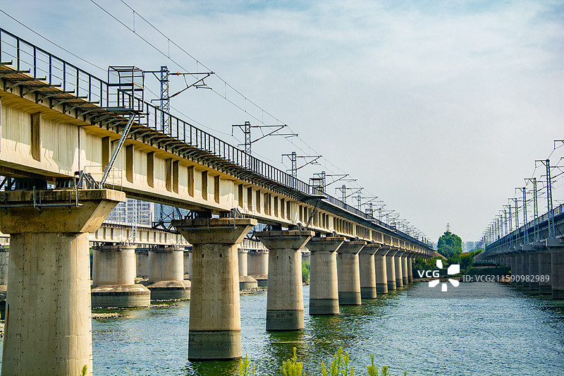国家铁路运输跨河大桥图片素材