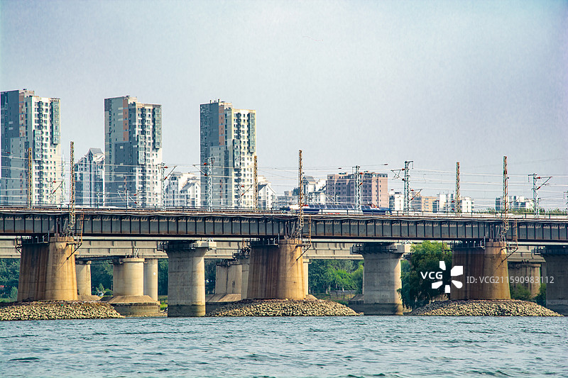 国家铁路运输跨河大桥图片素材
