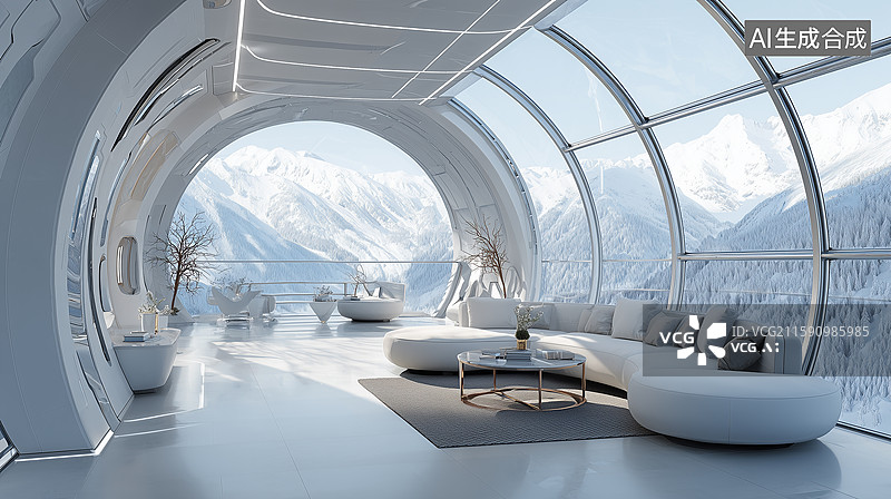 【AI数字艺术】沉浸未来室内灯光网格图片素材